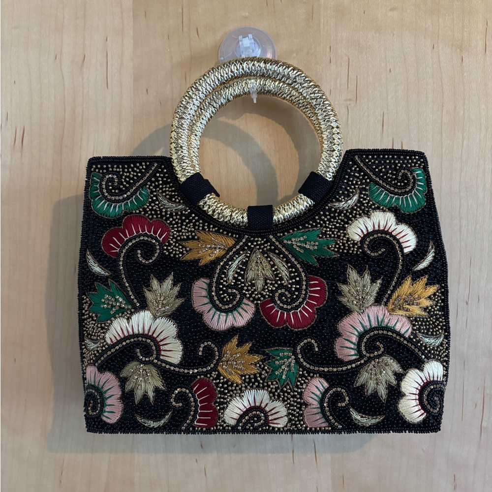 Hand beaded bag from India